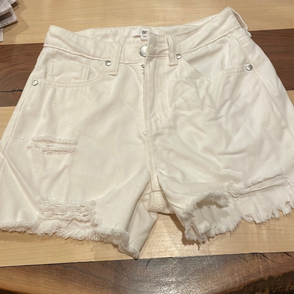 BP high waisted white denim mom shorts. Great condition worn once!